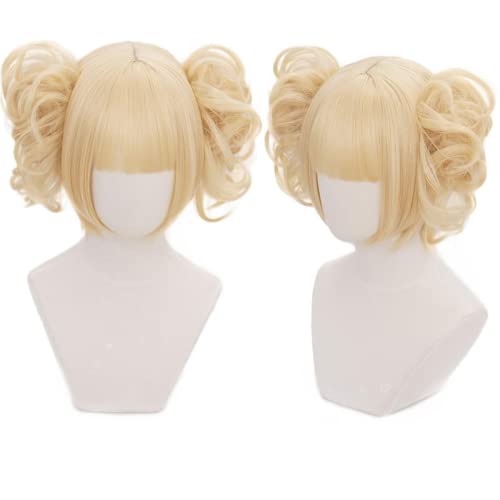 Liamiona Himiko Toga Perücke Cosplay Perücke Synthetische Kurze Blonde Pferdeschwanz Perücke für Halloween Party + Kostenlose Perückenkappe von Liamiona