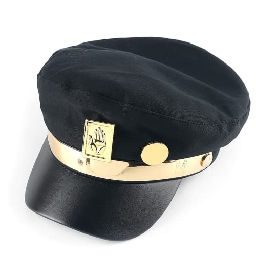 Liamiona Jotaro Kujo Anime Cap Unisex Erwachsene Metallabzeichen Hut Prop von Liamiona