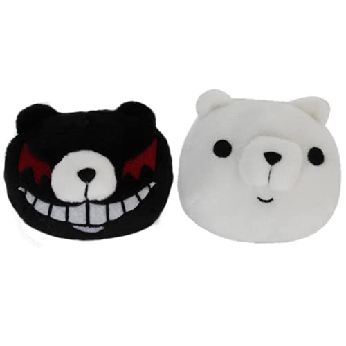 Liamiona Anime Danganronpa Enoshima Junko Monokuma Bärenclips Junko Enoshima Cosplay weiß schwarz Kopfschmuck Mädchen Frau Haarspange von Liamiona