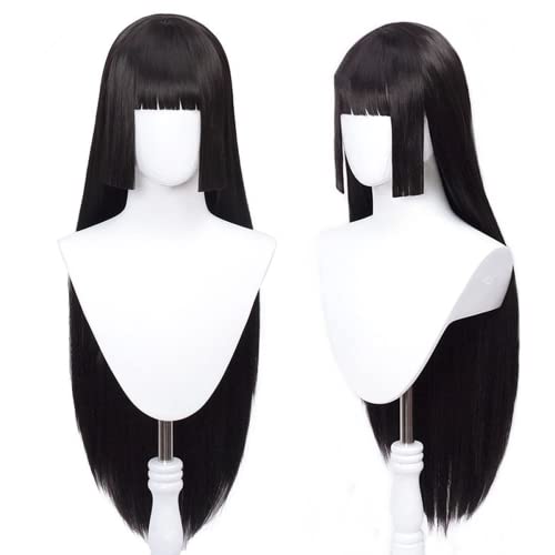 Liamiona Jabami Yumeko Anime Cosplay Lange Schwarze Gerade Perücke für Frauen Mädchen + Kostenlose Perückenkappe von Liamiona