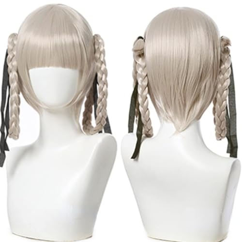 Liamiona Kakegurui Momobami Kirari Anime Cosplay Grau Braid Lolita Perücke mit Pony für Frauen Mädchen + kostenlose Perückenkappe von Liamiona