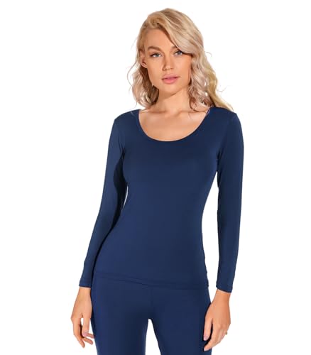 Liang Rou Damen Basic U-Außchnitt Stretch Langarm Unterwäsche Oberteile von Liang Rou