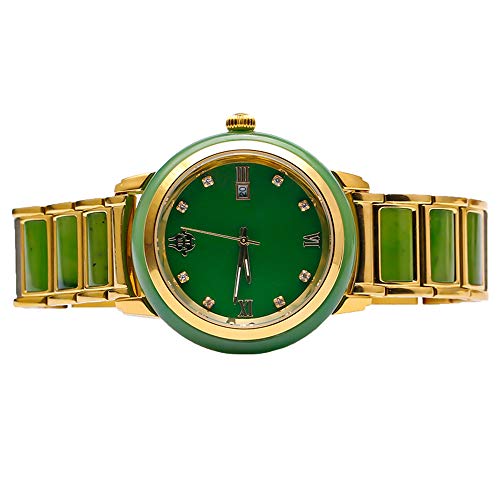 Liangliang988 Natürlicher grüner Hetianjaspis-Uhr, 925er Silber, Inlay-Anhänger, geschnitzte Anhänger, Damen oder Herren, Amulett, Nephrit, Jade, Schmuck, Lederarmband Liangliang988 Natürlicher grüner Hetianjaspis-Uhr, 925er Silber, Inlay-Anhänger, geschnitzte Anhänger, Damen oder Herren, Amulett, Nephrit, Jade, Schmuck, Lederarmband von Liangliang988