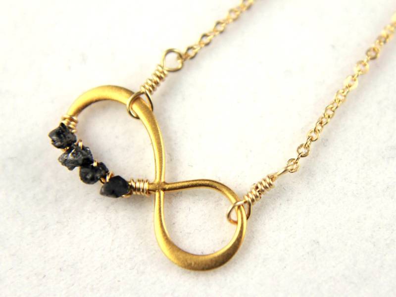 Eternity Halskette - Muttertag Geschenk 24K Vergoldete Silber Infinity 14K Gold Filled Kette Acht Symbol von LiansElegance