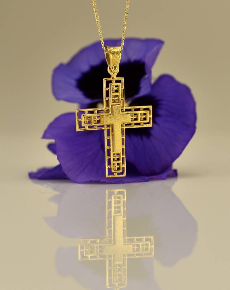 Herrenkreuz, Halskette Massiv 9K, 14K, Goldanhänger, Goldkreuz Taufen, Minimalgold, Kreuz Christian, Liappis Herrenkreuz, Halskette Massiv 9K, 14K, Goldanhänger, Goldkreuz Taufen, Minimalgold, Kreuz Christian, Liappis von LiappisJewelry