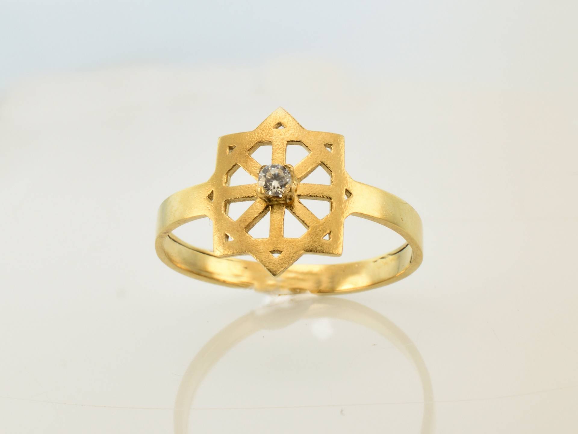 Massiver Goldring, Geometrisch, K14, 9K, Goldring, Handgemacht, Liappis, Griechenland von LiappisJewelry