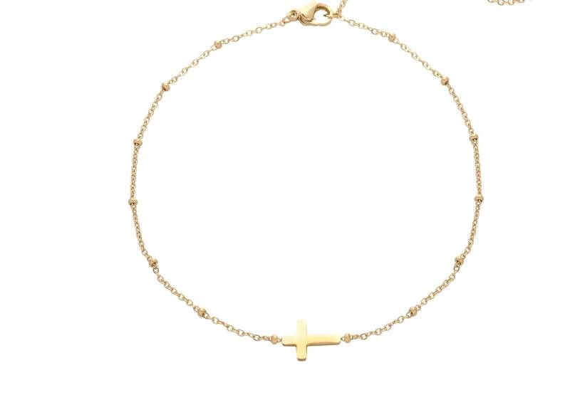 Armband Mit Kreuz, Kreuzkette Aus Edelstahl, Wasserfest von LiaroSchmuckDE