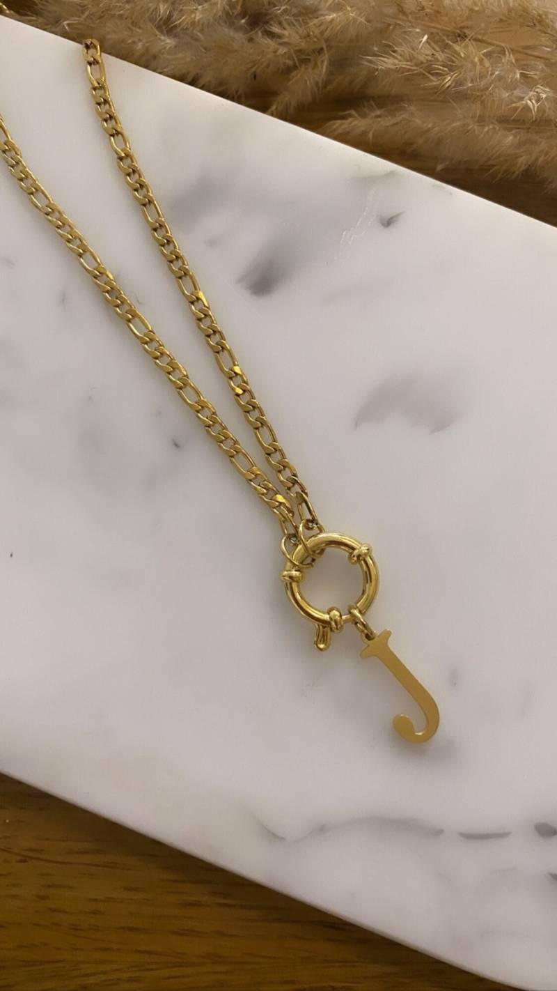 Buchstabenkette Personalisierte Edelstahlkette Mit Initialien, Wasserfest Buchstabenkette Personalisierte Edelstahlkette Mit Initialien, Wasserfest von LiaroSchmuckDE