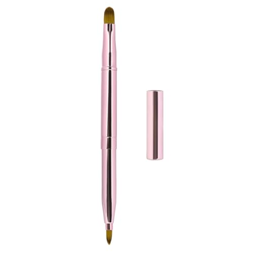 Exquisiter professioneller Lippenpinsel-Applikatoren, einziehbare Lippenstift-Pinsel, Lippenstift-Glanz-Make-up-Pinsel für Damen und Mädchen (Hellrosa) von Liasun