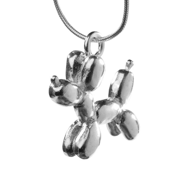 Ballon Hund, Hund Anhänger, Silber Halskette Mit Tier Schmuck, Charme von LiatWaldmanJewelry