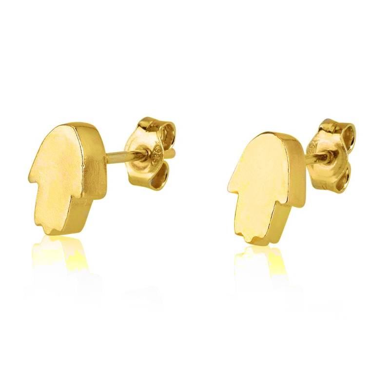 Hamsa Ohrringe, Minimalist Tiny Ohrstecker, Silber Post Hand Schmuck, Symbol von LiatWaldmanJewelry