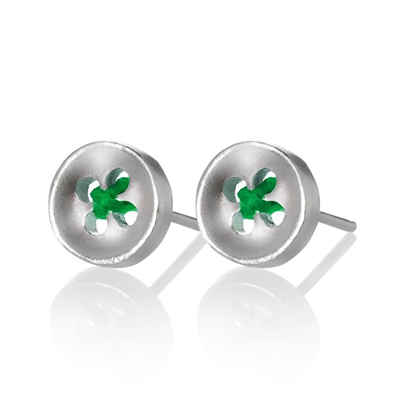 Knopf Ohrringe, Knopf, Wählen Sie Ihre Ohrringe Farbe, Ohrstecker, Silber Farbe Mini Handgemachte Bolzen von LiatWaldmanJewelry