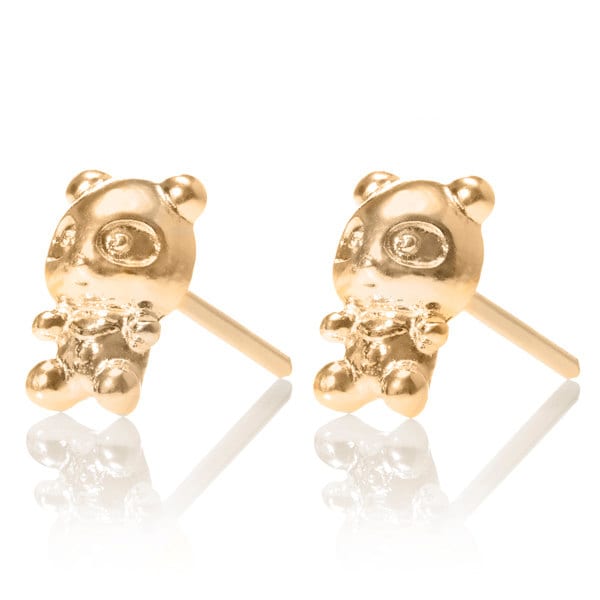 Panda Ohrringe, Gold Ohrstecker, Kleine Bären Süße Mädchen 14K Ohrstecker Handgemachte Panda Panda Ohrringe, Gold Ohrstecker, Kleine Bären Süße Mädchen 14K Ohrstecker Handgemachte Panda von LiatWaldmanJewelry