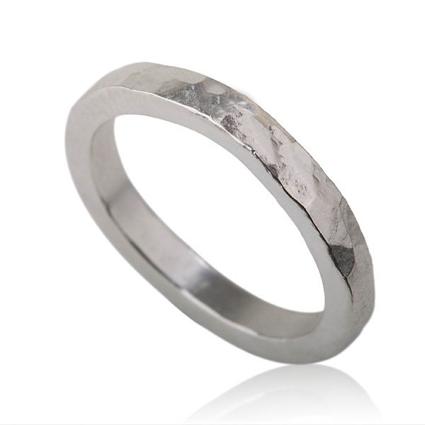 The Perfect Unisex Ehering Aus Sterling Silber, Gehämmert Ring von LiatWaldmanJewelry