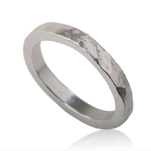 The Perfect Unisex Ehering Aus Sterling Silber, Gehämmert Ring The Perfect Unisex Ehering Aus Sterling Silber, Gehämmert Ring von LiatWaldmanJewelry