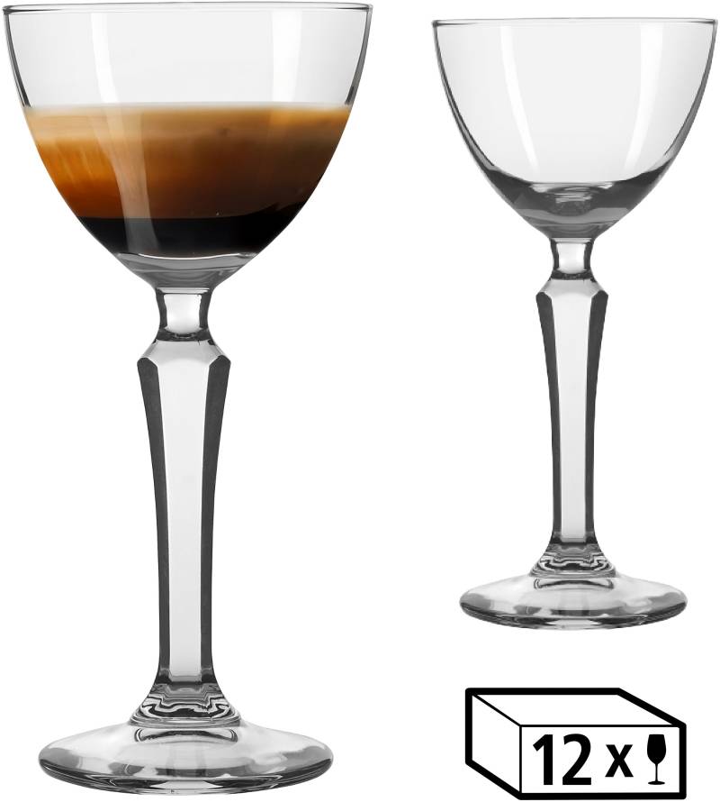 LIBBEY Gläser-Set "Libbey Nick and Nora 12er Set -SPEAKEASY-" 141 ml, hochwertig verarbeitet, im modernen Design von Libbey