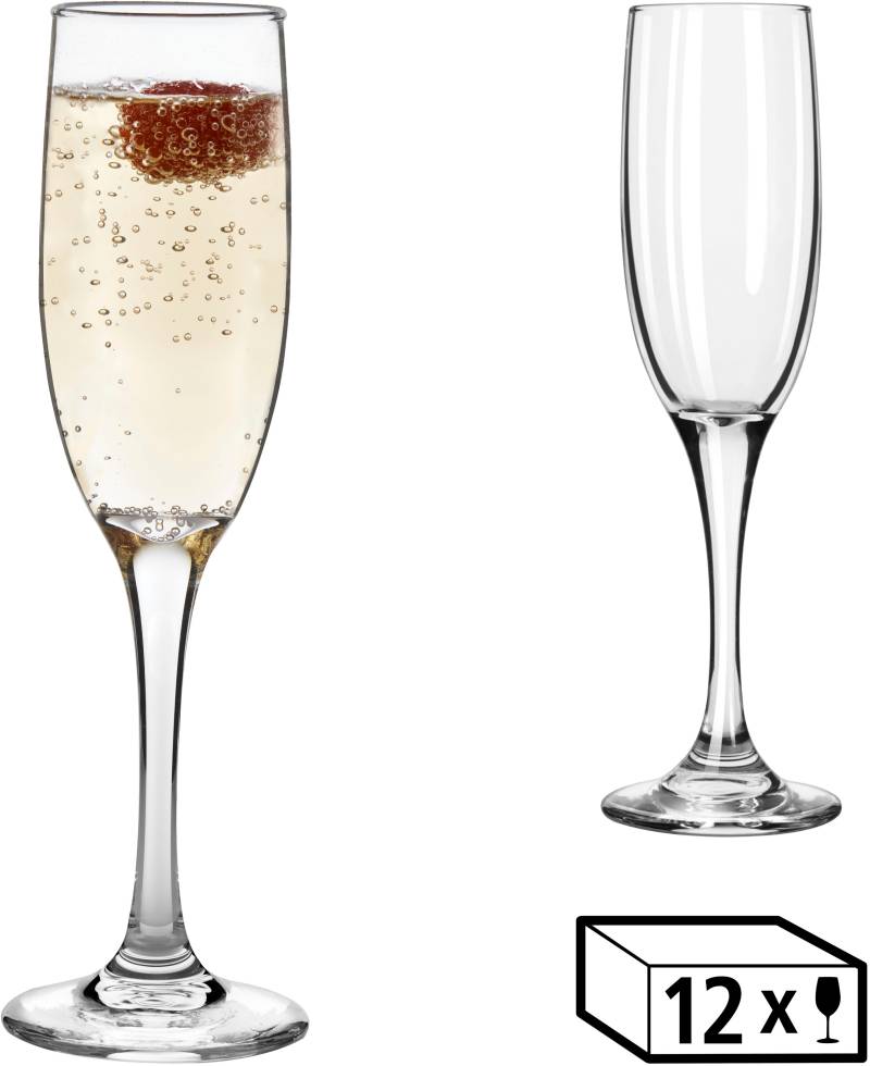 LIBBEY Sektglas "Libbey 12er Set -EMBASSY-" 177 ml, hochwertig verarbeitet, im modernen Design von Libbey