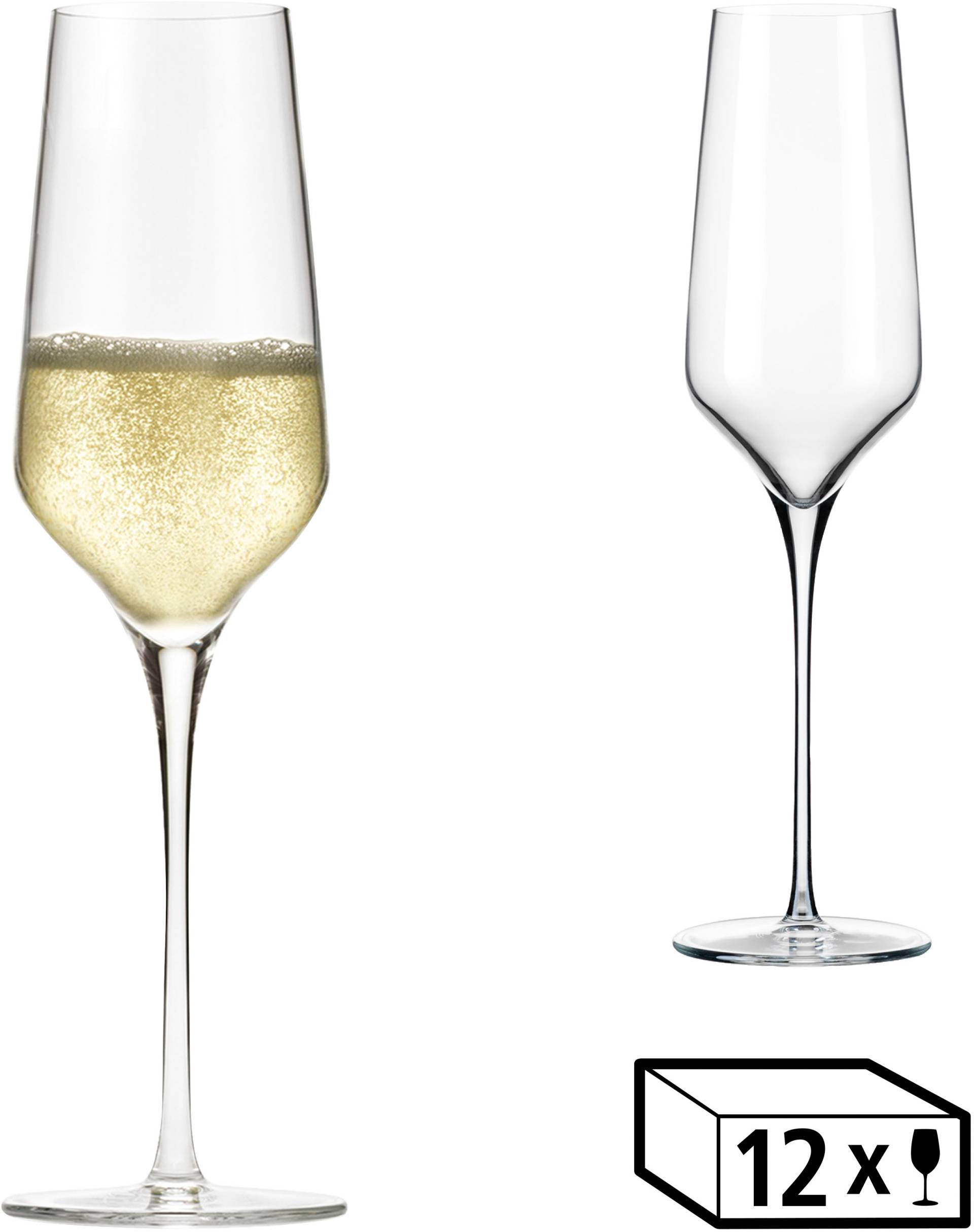 LIBBEY Sektglas "Libbey Gläser-Set -PRISM-, 12er Set", (Set, 12 tlg.), 244 ml, hochwertig verarbeitet, im modernen Design von Libbey