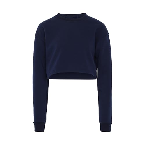 Libbi Women's Damen Langärmliges Pullover 100% Polyester mit Rundhalsausschnitt Marine Größe XL Sweatshirt, 46 von LIBBI