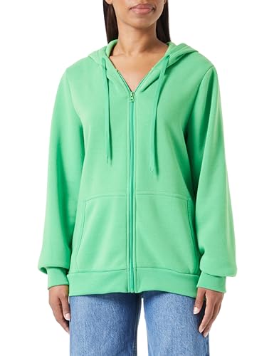 Libbi Women's Damen Stylischer Kapuzenpullover mit Reißverschluss Polyester SAFTIGES GRÜN Größe L Hooded Sweatshirt, Juicy Green, 42 von LIBBI