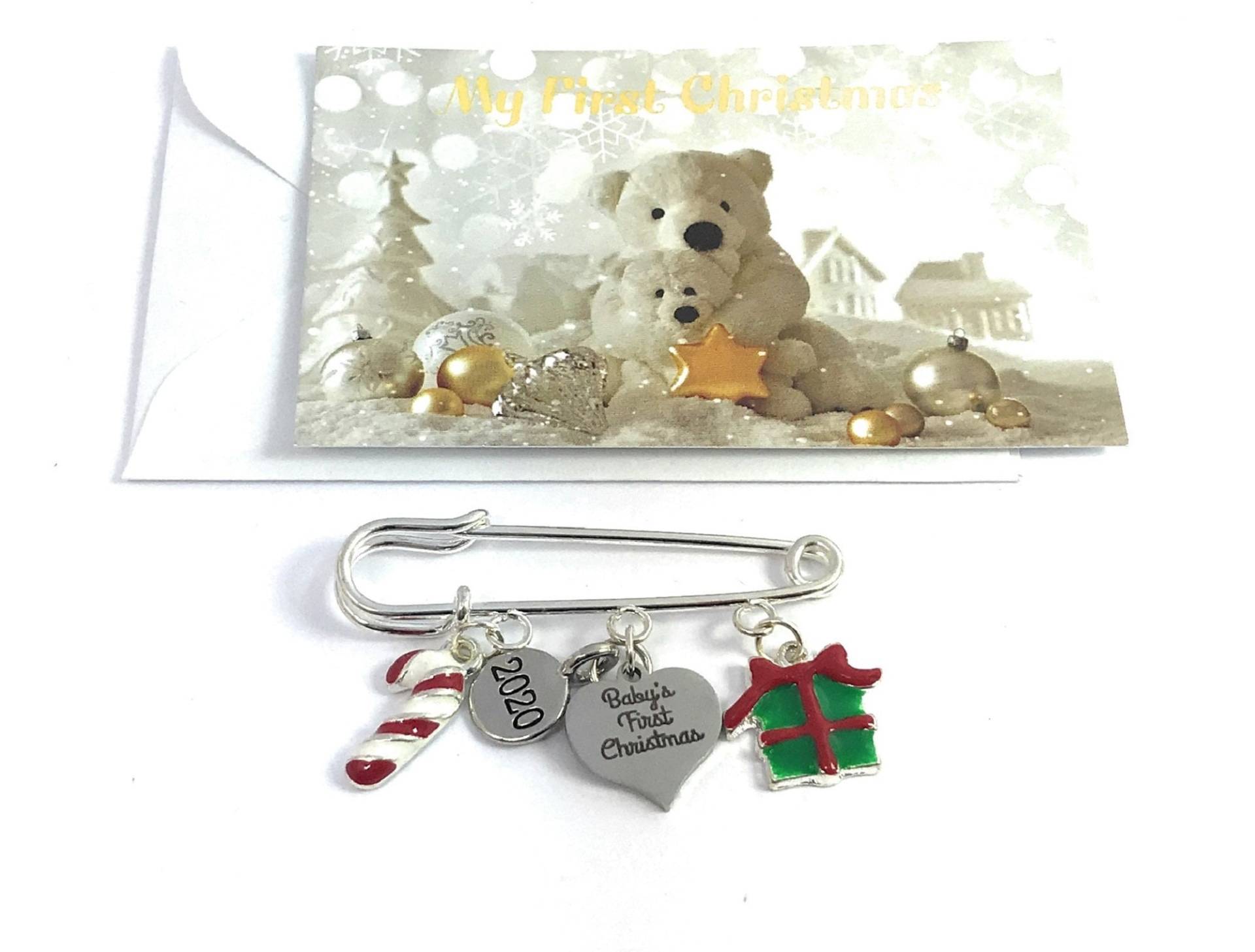 Babys Erstes Weihnachten 2020 Windelklammer Andenken Charms Mit Geschenkkarte von LibbysMarketPlace