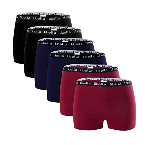 Libella® Panties Boxershorts Damen 6er Pack Hipsters Unterhose Unterwäsche Set Baumwolle 3429BRM-S-6 von Libella