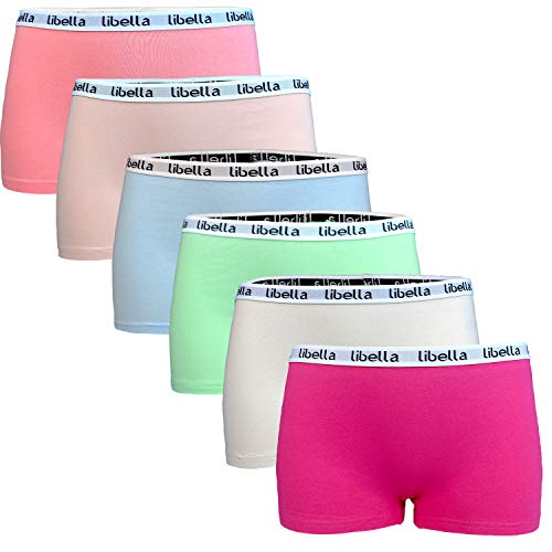 Libella® Panties Boxershorts Damen 6er Pack Hipsters Unterhose Unterwäsche Set Baumwolle Hipster Damen Höschen Unterwäsche Frauen,Atmungsaktiv Bequeme Unterwäsche Mehrpack 3429UN3-M-6 von Libella