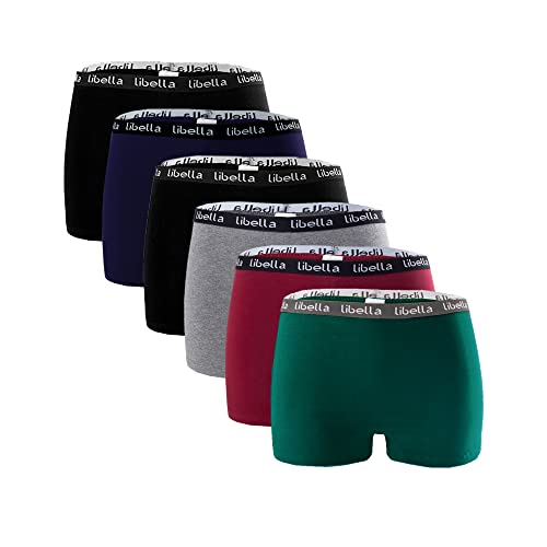 Libella® Panties Boxershorts Damen 6er Pack Hipsters Unterhose Unterwäsche Set Baumwolle 3429UN7 Mehrfarbig-B L von Libella