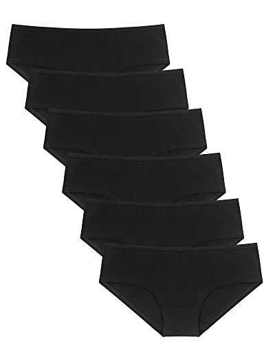 Libella Unterhosen Damen Baumwolle Slips Mehrpack Frauen Unterwäsche 6er Pack,Mädchen Unterhosen Schwarz Baumwolle 3902 XL von Libella