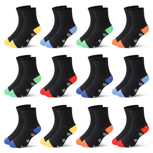 Libella 12 Paar Kindersocken Sportsocken Junge Wintersocken Langesocken Laufsocken Fußball Design Baumwolle 2892 31-34 von Libella