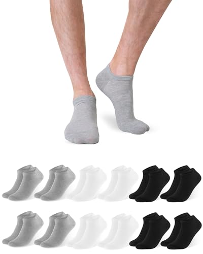 Libella Sneaker Socken Damen 35-38 Schwarz 12Paar Baumwolle Kurze Socken Unisex Söckchen Sportsocken Sneakersocken Damensocken Halbsocken Schwarze Socken Damen 35-38 von Libella