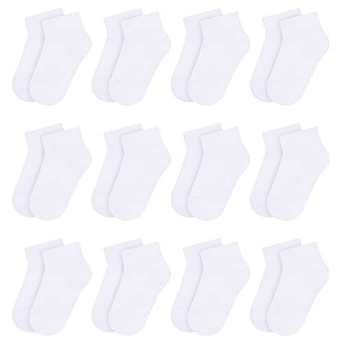 Libella 12 Paar Sneaker Socken Jungen/Mädchen Kurzsocken Füßlinge schwarz und weiß zur Auswahl 80% Baumwolle 2863 23-26 von Libella