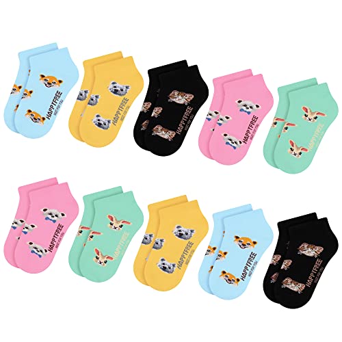 Libella 10er Kinder Mädchen Socken Tiermotiven Kids Füßlinge Sneakersocken bunt 2882 23-26 von Libella