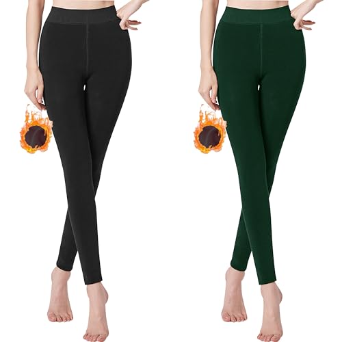 Libella 2er Pack Thermo Legggings Damen gefüttert Winter warm nahtlos Strumpfhose ohne Fuß Kuschel Seamless Treggings hoch Bund Sport Lange Tight 4130 Schwarz Grün L Libella 2er Pack Thermo Legggings Damen gefüttert Winter warm nahtlos Strumpfhose ohne Fuß Kuschel Seamless Treggings hoch Bund Sport Lange Tight 4130 Schwarz Grün L von Libella