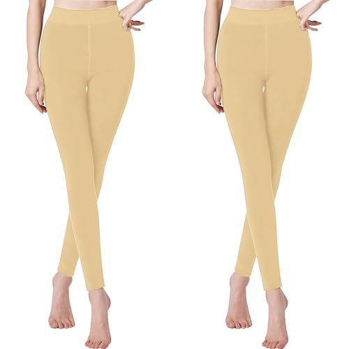 Libella 2er Pack Thermo Legggings Damen gefüttert Winter warm nahtlos Strumpfhose ohne Fuß Kuschel Seamless Treggings hoch Bund Sport Lange Tight 4130 Beige M Libella 2er Pack Thermo Legggings Damen gefüttert Winter warm nahtlos Strumpfhose ohne Fuß Kuschel Seamless Treggings hoch Bund Sport Lange Tight 4130 Beige M von Libella