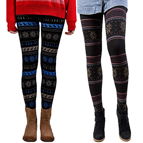Libella 2er Set Winterleggings Skinny Thermoleggings Laufhose Norweger mit Weihnachtsmotiven Teddy-Innenfleece Frauen/Mädchen 4145F+4145D Libella 2er Set Winterleggings Skinny Thermoleggings Laufhose Norweger mit Weihnachtsmotiven Teddy-Innenfleece Frauen/Mädchen 4145F+4145D von Libella