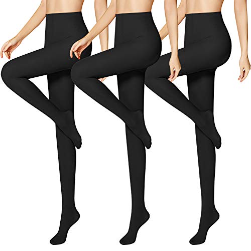 Libella 3er bunte Strumpfhose Damen blickdichte Feinstrumpfhose für Damen Mikrofaser 80 DEN 27227 Schwarz M von Libella