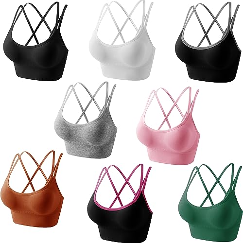 Libella 3er Pack Damen Bustier Bralette Sport BH Wohlfühl-BH Sportliche Comfort BH Gepolsterter Push UP Stützfunktion verstellbare Träger Ohne Bügel Yoga Fitness 3765 Schwarz LXL von Libella