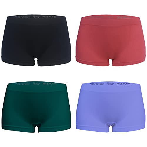 Libella Unterhosen Boxershorts Damen Seamless Slips Nahtlose Unterwäsche Shorts Hotpants Nahtlos Shorty 4 Pack UN3 S/M von Libella
