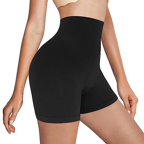 Libella Shapewear Damen Bauchweg Unterhose, Nahtlose Miederhose Damen Body Shaper, Hohe Taille Bauchweg Hose Damen Unter Kleid Rock Anti Scheuern 1er Pack Schwarz XL/2XL von Libella