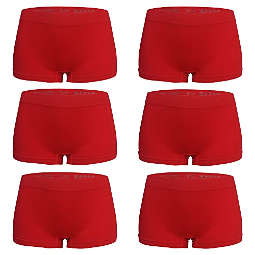 Libella Boyshorts Damen Unterwäsche Boxershorts Microfaser Seamless 6er Pack 3908 RE 2XL/3XL von Libella