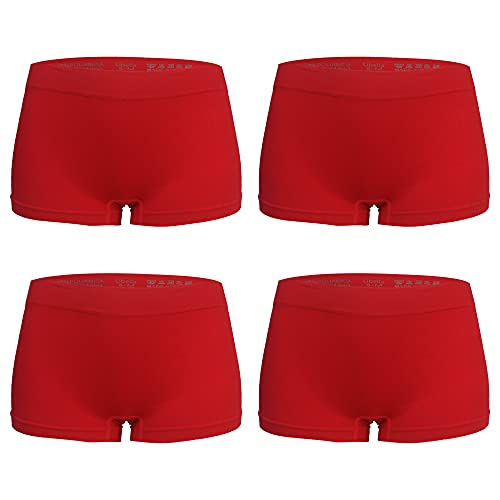 Libella Damen Boxershorts Panties Microfaser Unterwäsche 4er Pack Seamless 3908 RE 2XL/3XL von Libella