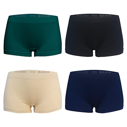 Libella Unterhosen Boxershorts Damen Seamless Slips Nahtlose Unterwäsche Shorts Hotpants Nahtlos Shorty 4er Pack UN2 2XL/3XL von Libella