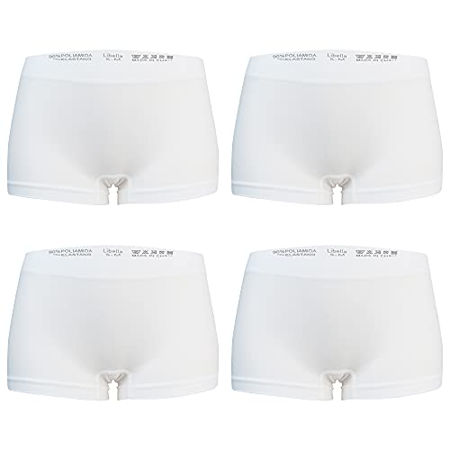 Libella Damen Boxershorts Panties Microfaser Unterwäsche 4er Pack Seamless 3908 WH 2XL/3XL von Libella