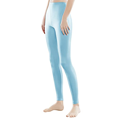 Libella Damen Lange Leggings bunt mit Hohe Taille Slim Fit Fitnesshose Sport aus Baumwolle 4108 Baby Blau XL von Libella