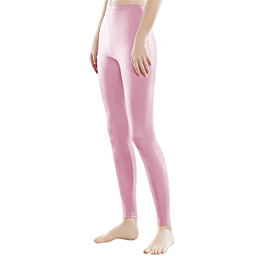 Libella Damen Lange Leggings bunt mit Hohe Taille Slim Fit Fitnesshose Sport aus Baumwolle 4108 Baby Pink L von Libella