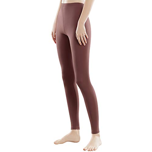 Libella Damen Lange Leggings bunt mit Hohe Taille Slim Fit Fitnesshose Sport aus Baumwolle 4108 Braun 2XL von Libella