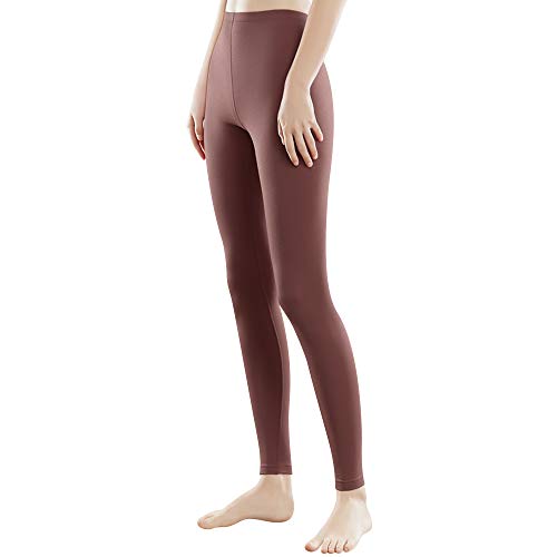 Libella Damen Lange Leggings bunt mit Hohe Taille Slim Fit Fitnesshose Sport aus Baumwolle 4108 Braun 3XL von Libella