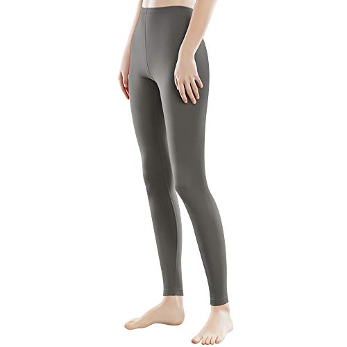 Libella Damen Lange Leggings bunt mit Hohe Taille Slim Fit Fitnesshose Sport aus Baumwolle 4108 Grau M von Libella