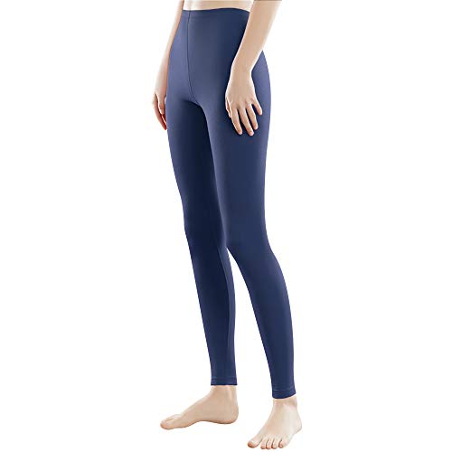 Libella Damen Lange Leggings bunt mit Hohe Taille Slim Fit Fitnesshose Sport aus Baumwolle 4108 Marineblau L von Libella